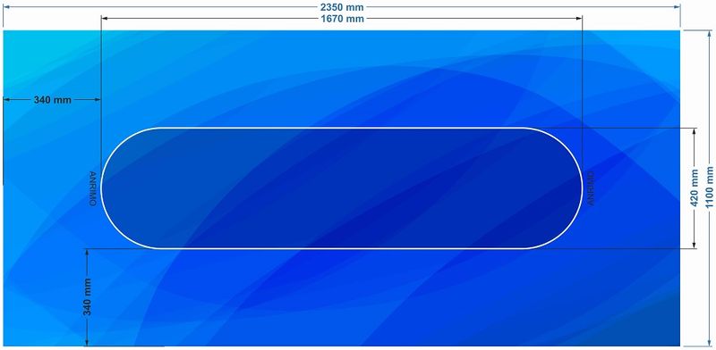 Hovedbilde Casino pokerduk blå